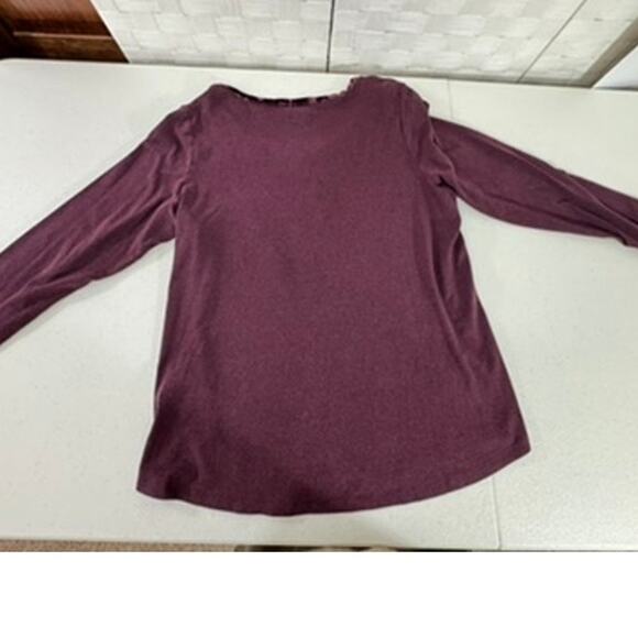 "SUNDAY" Purple Henley Button Shirt Velvet Trim SZ 2X Dark Romance Comfy Cozy - Picture 7 of 8